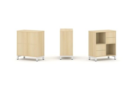 Набор стеллажа 1 сторонний, 2 яруса SN.NS-221 (754х400х881) (Акация Лорка/Металл Белый)