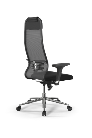 Кресло для руководителя Метта Sit 10 B1-111D - X2+UMF(X1) /Ub00/Wh00/D02P(M09.B23.G18.W01) (Темно-серый | Черный)