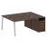 Рабочая станция с тумбой на А-образном м/к Metal System Style БА.РС-СТП-2.3 1812x1475x750 (Дуб наварра/Серый металл)