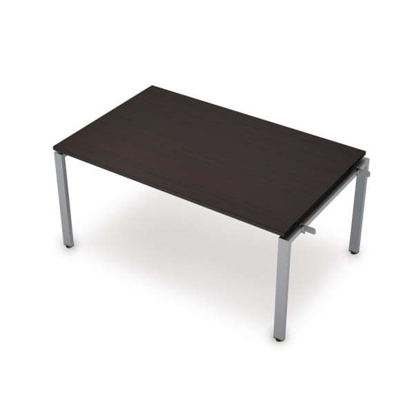 6МПН.604 Бенч-система для переговорных столов, начальный модуль (1600x1000x750) (Венге/Алюминий матовый)