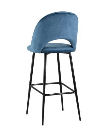 Стул барный Меган велюр пыльно-синий (Стул барный Меган синий)
