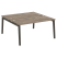 Рабочая станция на деревянных опорах Onix Wood OW.D.RS-2.4.8 1580x1635x750 (Тиквуд Светлый/Дуб Темный)