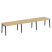 Стол переговорный на деревянных опорах Onix Wood OW.PRG-3.3 4140x980x750 (Тиквуд Светлый/Дуб Темный)