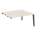 Стол-приставка двойной на деревянных опорах Onix Wood OW.D.SPR-4.7 1580x1475x750 (Тиквуд Светлый/Дуб Темный)