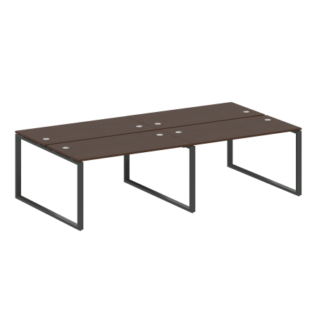 Рабочая станция Metal System Style БО.СМ-4.3 2800x1475x750 (Венге Цаво/Антрацит металл)