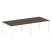 Переговорный стол 2 столешницы Metal System Style БП.ПРГ-2.3 2800x1235x750 (Дуб Наварра/Серый металл)