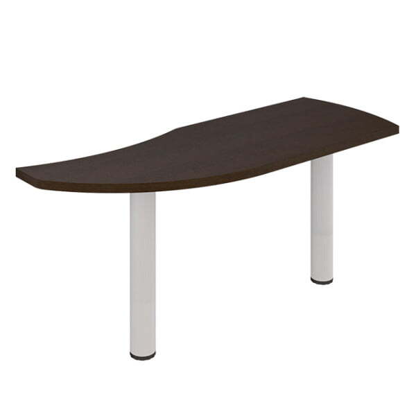 Брифинг-приставка на 2 металлических опорах Борн B 300-003 1650x600x750 (Венге)