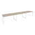 Рабочая станция на О-образном м/к Onix O.MO-RS-3.3.8 4140x800x750 (Тиквуд Темный/Белый Металл)