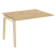 Проходной наборный элемент переговорного стола на деревянных опорах Onix Wood OW.NPRG-2 1180x980x750 (Тиквуд Светлый/Дуб Темный)
