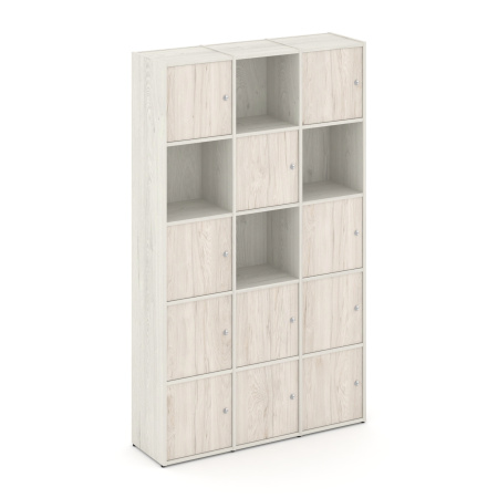 Стеллаж Locker Plus LK.K-009 1188x350x1983 (Дуб Наварра | Денвер Светлый)