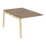 Наборный элемент рабочей станции на деревянных опорах Onix Wood OW.2.NRS-1.8 980x1635x750 (Тиквуд Светлый/Дуб Темный)