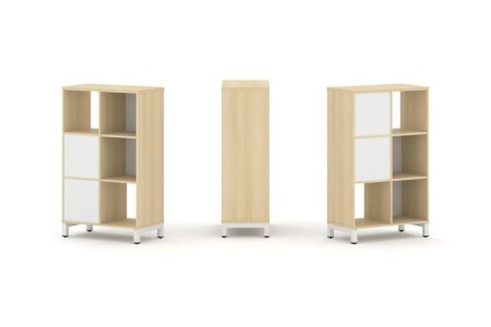 Набор стеллажа 2-х сторонний, 3 яруса SN.NSD-321 (754х400х1248) (Акация Лорка/Белый/Металл Белый)