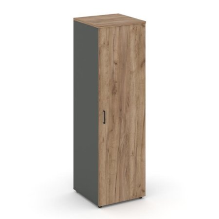 Гардероб узкий глубокий SN.GB.E-002 (600х600х1982) (Антрацит/Дуб Табак)