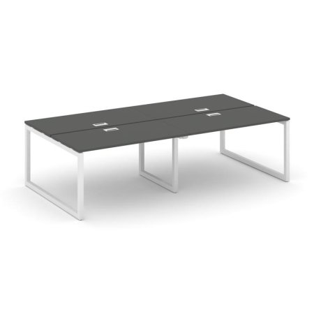 Рабочая станция 2-х сторонняя SN-5O.DRS-042 (2360х1432х750) (Антрацит/Металл Белый)