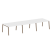 Стол для переговоров (3 столешницы) на А-образном м/к Metal System Style БА.ПРГ-3.3 4200x1235x750 (Дуб наварра/Серый металл)