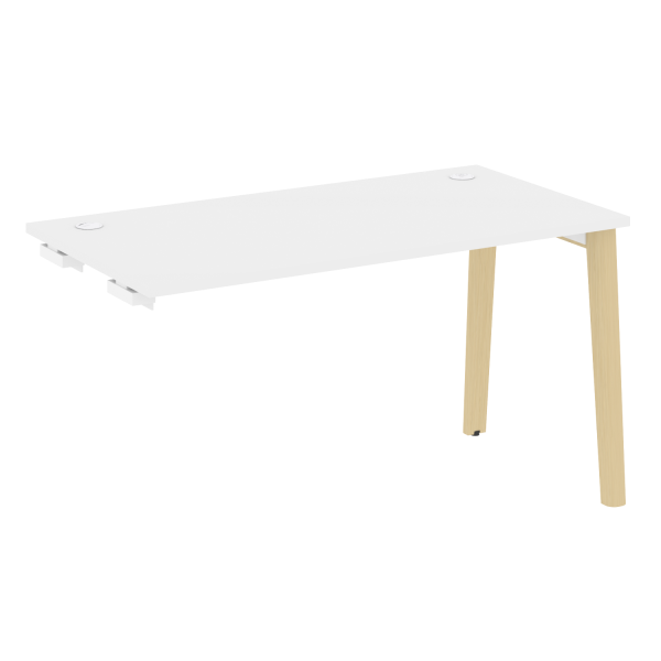 Стол-приставка к опорным элементам на деревянных опорах Onix Wood OW.SPR-3.7 1380x720x750 (Белый Бриллиант/Дуб Светлый)
