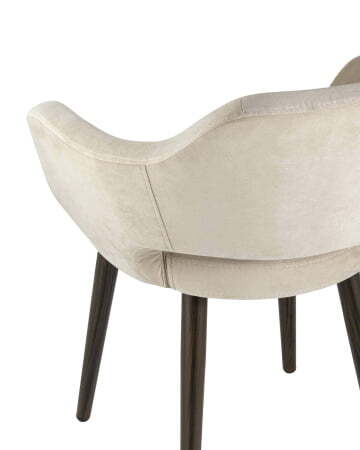 Стул с подлокотниками Саймон велюр бежевый (Стул Саймон бежевый)