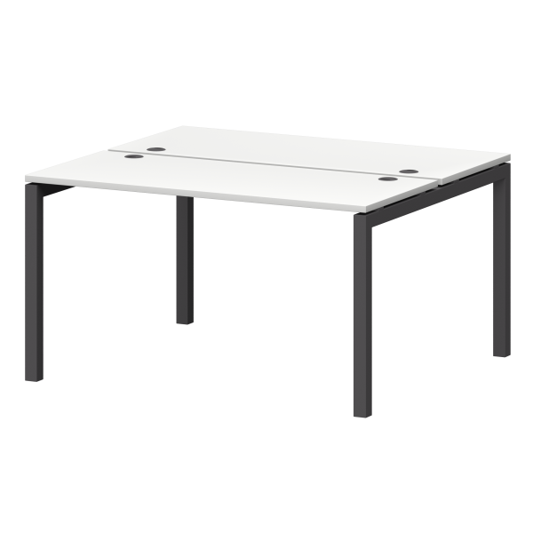 Бенч двойной на металлокаркасе Смарт СМС2-П-10К.120.Пр50 1000x1236x750 (Белый/Антрацит)