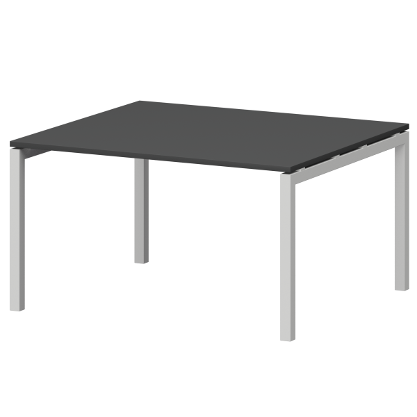 Стол переговорный на металлокаркасе Смарт СМСП-П-12.123.Пр50 1200x1236x750 (Графит/Белый)