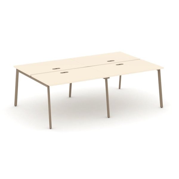 Рабочая станция 4 места ES.D.RS-4.2-LP (2360х1500х750) (Сатин/Металл Латте)