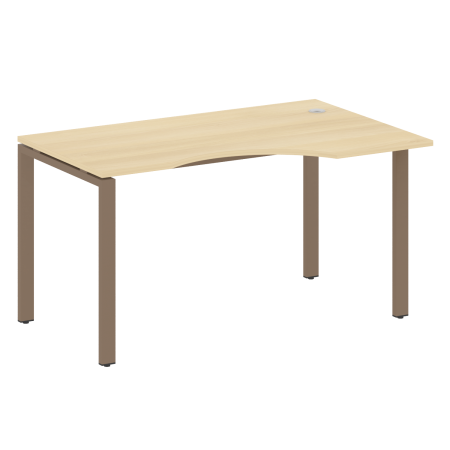 Стол криволинейный правый Metal System Style БП.СА-2 Пр 1400x900x750 (Акация/Мокко металл)