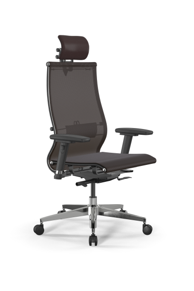Кресло для руководителя Метта SynchroSit 10 L2-107D - TV /Km00/Nb00/D03P/H3mL-3D(M24.B22.G18.W03) (Коричневый)