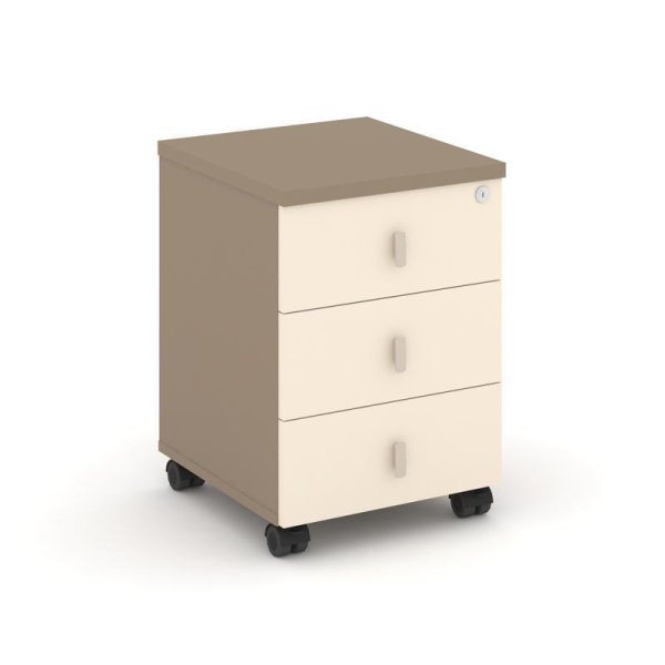Тумба мобильная, усиленная ES.ТМ-3U (432х460х611) (Латте/Сатин)