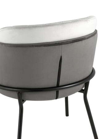 Стул Дабл велюр тёмно-серый со светло-серой вставкой (Стул Дабл темно-серый, светло-серый)