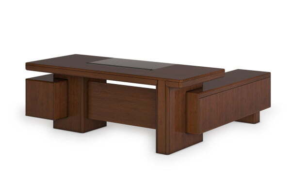 Стол руководителя Mux R-203L 2100x2040x760 (Орех Американский)