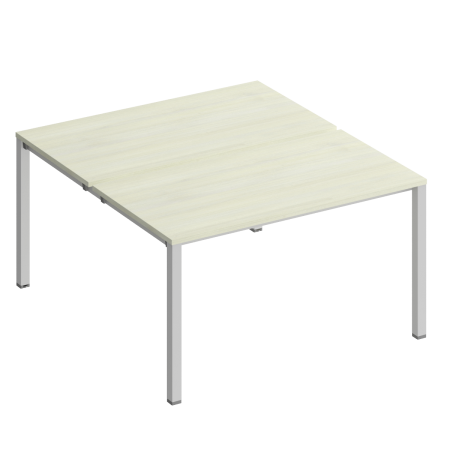 Рабочая станция на металлокаркасе КФ (2х140) Комфорт КФ К.1145 1400x1540x750 (Дуб шамони светлыйСерый)