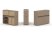 Тумба двойная + низкая надставка ES.NB.2N-10 (1500х410х1135) (Латте/Тиквуд Светлый)