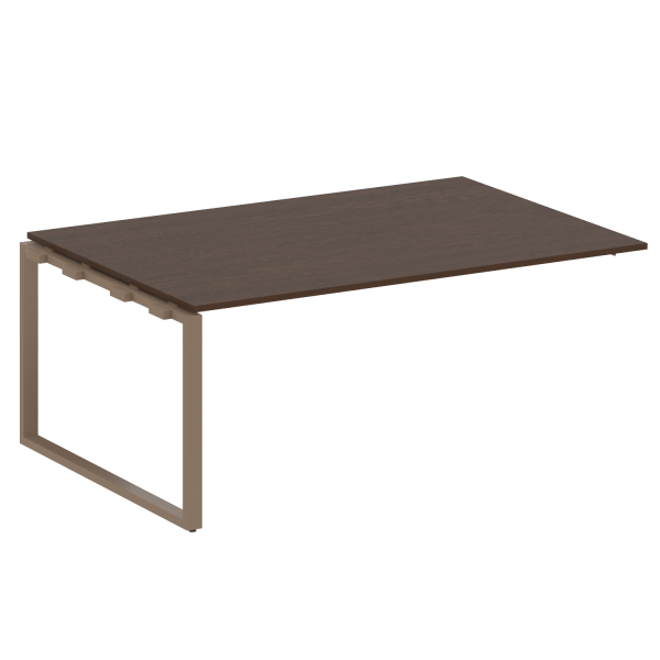 Проходной наборный элемент переговорного стола Metal System Style БО.ППРГ-5 1800x1235x750 (Венге Цаво/Мокко металл)