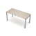 6М.667 Стол прямолинейный (1000x600x750) (Шамони светлый/Алюминий матовый)