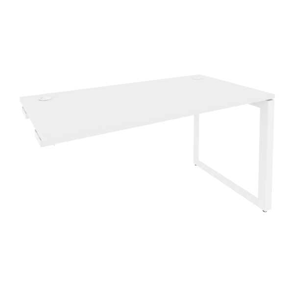 Стол-приставка на О-образном м/к к опорным элементам Onix O.MO-SPR-3.7 1380x720x750 (Белый Бриллиант/Белый Металл)