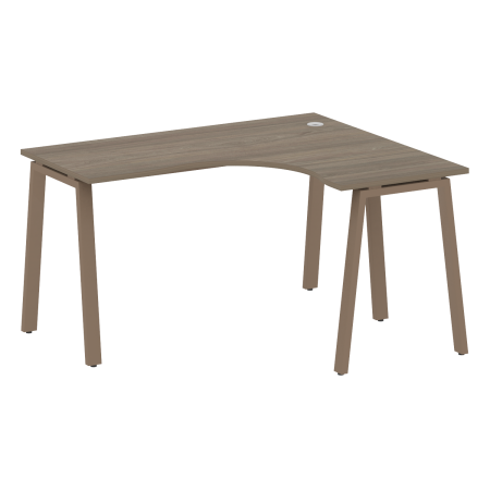 Стол криволинейный правый Metal System Style БА.СА-3 Пр 1400x1200x750 (Вяз/Мокко металл)