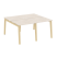 Рабочая станция на деревянных опорах Onix Wood OW.D.RS-4.0.7 1560x1475x750 (Тиквуд Светлый/Дуб Темный)