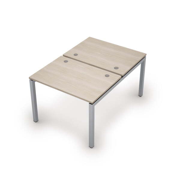 6МБ.5277 Бенч-система на 2 рабочих места (1000x1435x750) (Шамони светлый/Алюминий матовый)