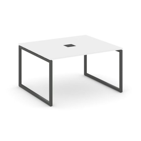 Стол переговорный SN-4O.SPRG-034 (1580х1180х750) (Белый/Металл Антрацит)