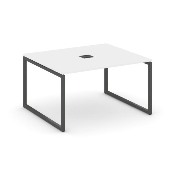 Стол переговорный SN-4O.SPRG-032 (1180х1180х750) (Белый/Металл Антрацит)