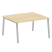 Стол для переговоров (1 столешница) на А-образном м/к Metal System Style БА.ПРГ-1.3 1400x1235x750 (Дуб наварра/Серый металл)