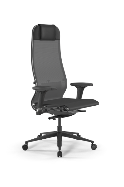 Кресло для руководителя Метта SynchroSit 10 B1-104D - T /Um00/Nb00/D02P(M23.B11.G19.W02) (Серый)