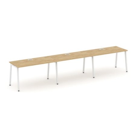 Рабочая станция 1 сторонняя SN-4A.ORS-032 (3540х600х750) (Тиквуд Светлый/Металл Белый)