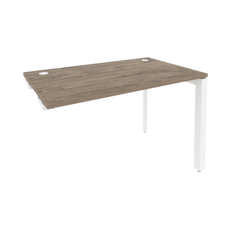 Стол-приставка на П-образном м/к к опорным элементам Onix O.MP-SPR-2.7 1180x720x750 (Тиквуд Темный/Белый Металл)