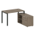 Рабочая станция с опорной тумбой правая Metal System Style БП.РС-СТС-2.2 Пр 1300x1520x750 (Дуб Наварра/Серый металл)