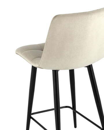 Стул полубарный Джанго велюр бежевый высота сиденья 60 см (Стул полубарный Джанго бежевый)