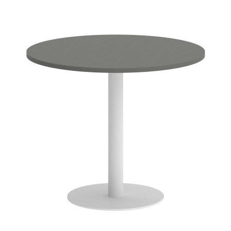 Стол круглый VR.SP-5-90.1 900x900x750 (Металлик/Белый Металл)