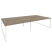 Рабочая станция на О-образном м/к Onix O.MO-D.RS-4.4.8 3160x1635x750 (Тиквуд Темный/Белый Металл)
