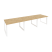 Стол переговорный Onix O.MO-PRG-3.2 3540x980x750 (Тиквуд Темный/Белый Металл)