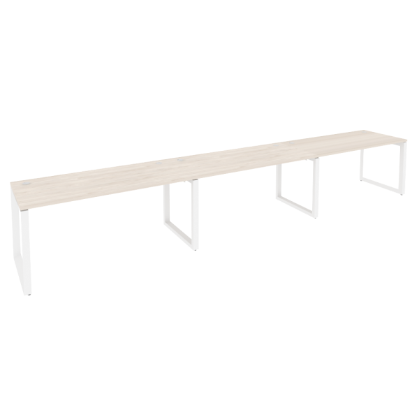 Рабочая станция на О-образном м/к Onix O.MO-RS-3.4.7 4740x720x750 (Денвер Светлый/Белый Металл)