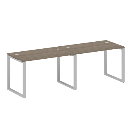 Рабочая станция Metal System Style БО.СМ-2.2 2400x720x750 (Вяз/Серый металл)